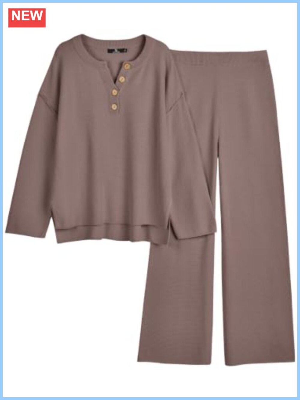 2pc Lounge Set Sweater Knit Oversized Matching Pajamas
